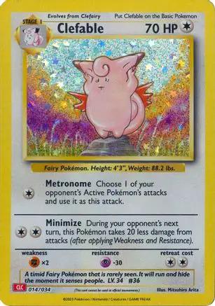 Clefable 014/034 - Trading Card Game Classic Holofoil