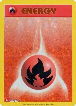 Basic Fire Energy 033/034 - Trading Card Game Classic Holofoil