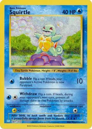 Squirtle 001/034 - Trading Card Game Classic Holofoil