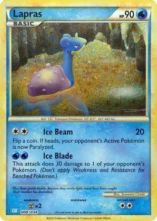 Lapras 008/034 - Trading Card Game Classic Holofoil