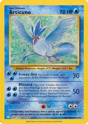 Articuno 009/034 - Trading Card Game Classic Holofoil