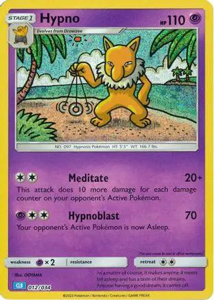 Hypno 012/034 - Trading Card Game Classic Holofoil