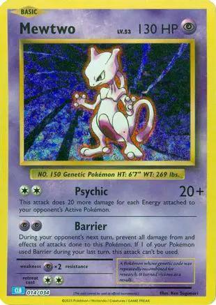 Mewtwo 014/034 - Trading Card Game Classic Holofoil