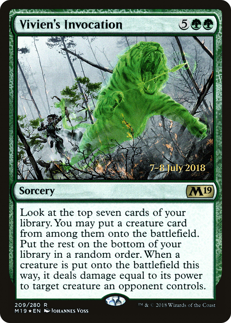 Vivien's Invocation (PRE-209S) - Core Set 2019 Promos Foil