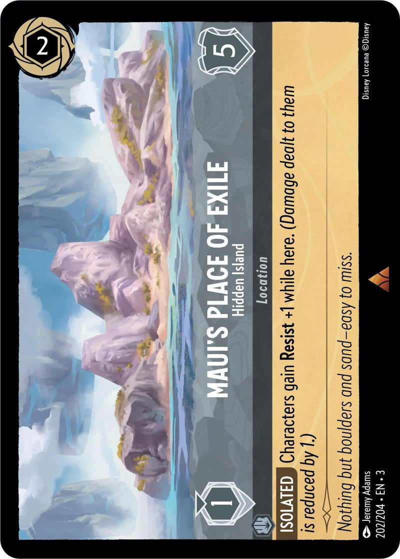 Maui's Place of Exile - Hidden Island (202/204) - Into the Inklands Cold Foil