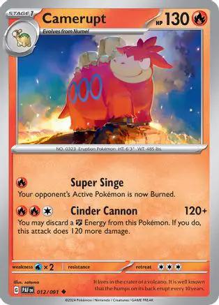 Camerupt 012/091 - SV Paldean Fates Reverse Holofoil