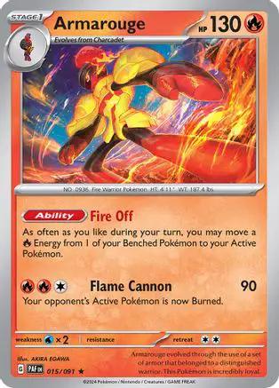 Armarouge 015/091 - SV Paldean Fates Reverse Holofoil