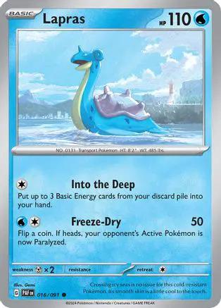 Lapras 016/091 - SV Paldean Fates Reverse Holofoil