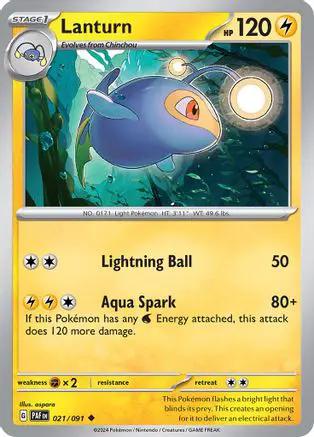 Lanturn 021/091 - SV Paldean Fates Reverse Holofoil