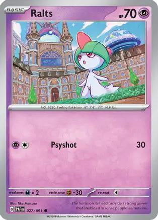 Ralts 027/091 - SV Paldean Fates Reverse Holofoil