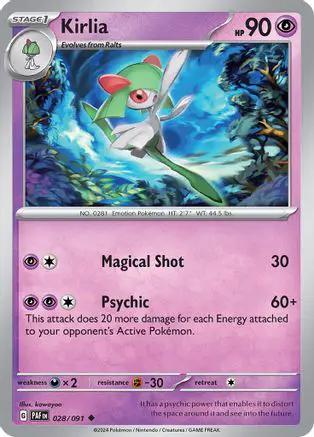 Kirlia 028/091 - SV Paldean Fates Reverse Holofoil