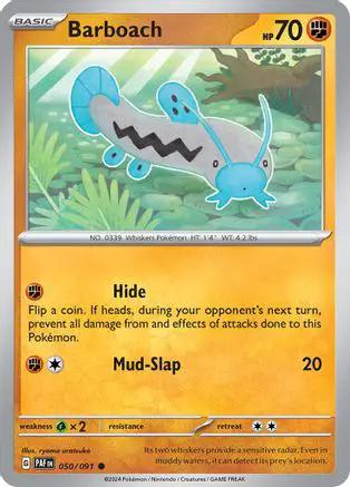 Barboach 050/091 - SV Paldean Fates Reverse Holofoil