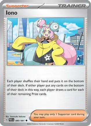 Iono 080/091 - SV Paldean Fates Reverse Holofoil