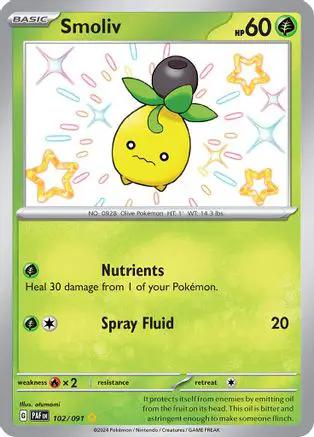 Smoliv 102/091 - SV Paldean Fates Holofoil