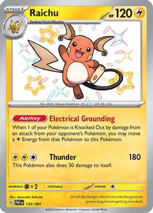 Raichu 132/091 - SV Paldean Fates Holofoil