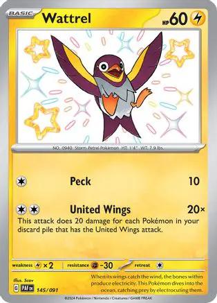Wattrel 145/091 - SV Paldean Fates Holofoil