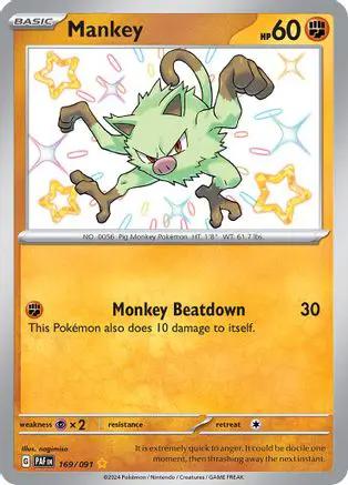 Mankey 169/091 - SV Paldean Fates Holofoil