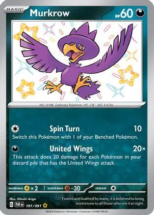 Murkrow 181/091 - SV Paldean Fates Holofoil