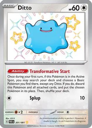 Ditto 201/091 - SV Paldean Fates Holofoil