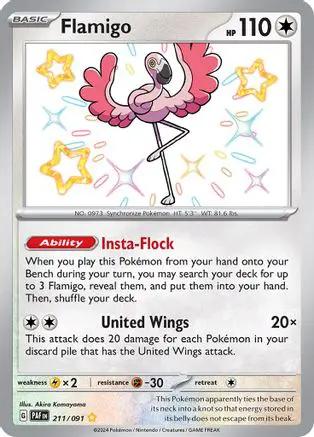 Flamigo 211/091 - SV Paldean Fates Holofoil