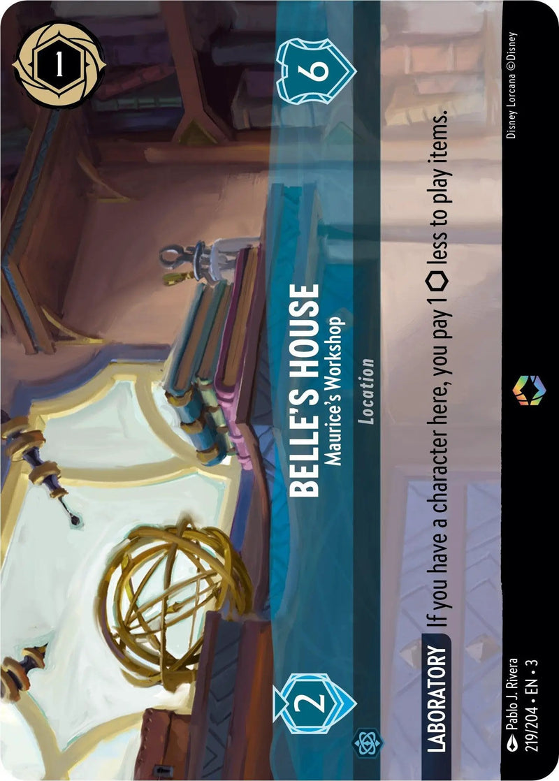 Belle's House - Maurice's Workshop (Enchanted) (219/204) - Into the Inklands Holofoil
