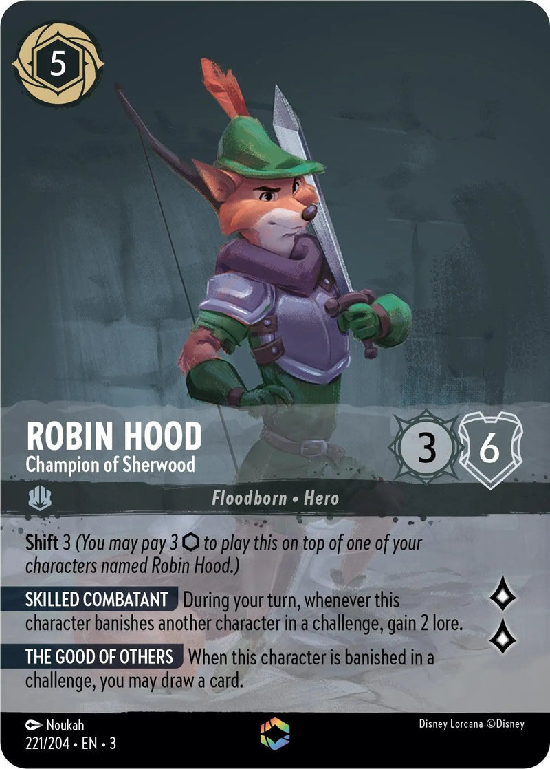 Robin Hood - Champion of Sherwood (Enchanted) (221/204) - Into the Inklands Holofoil