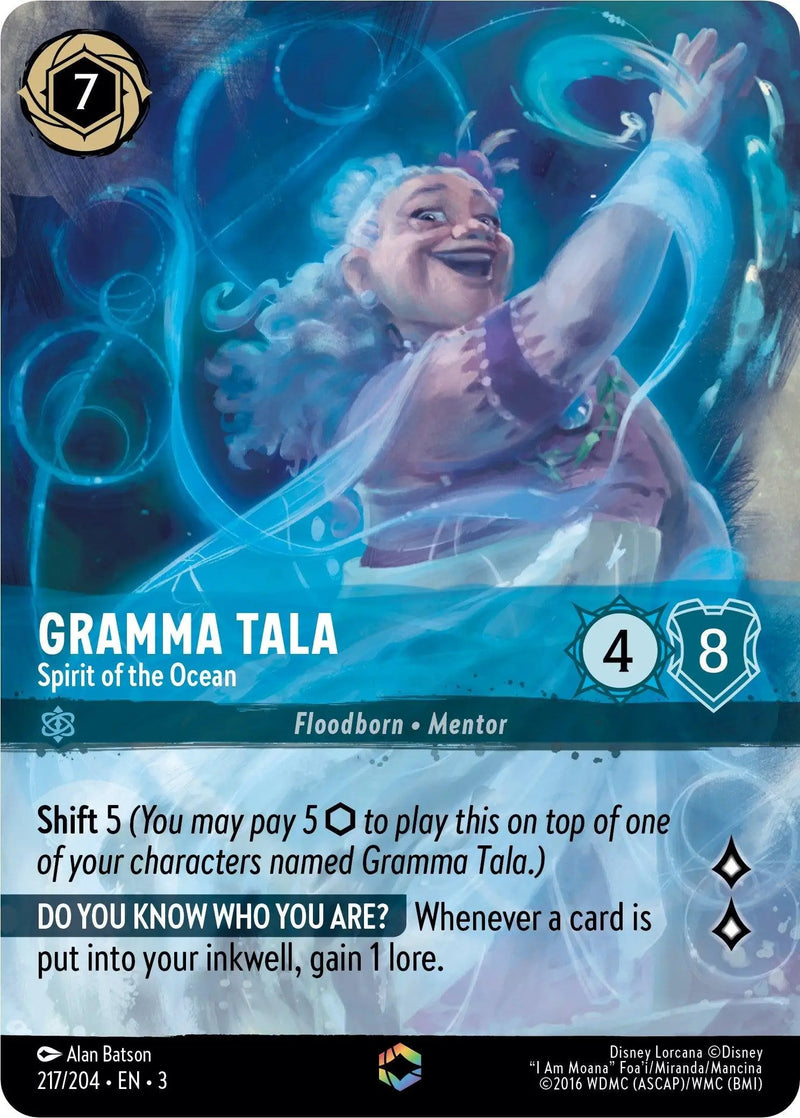 Gramma Tala - Spirit of the Ocean (Enchanted) (217/204) - Into the Inklands Holofoil