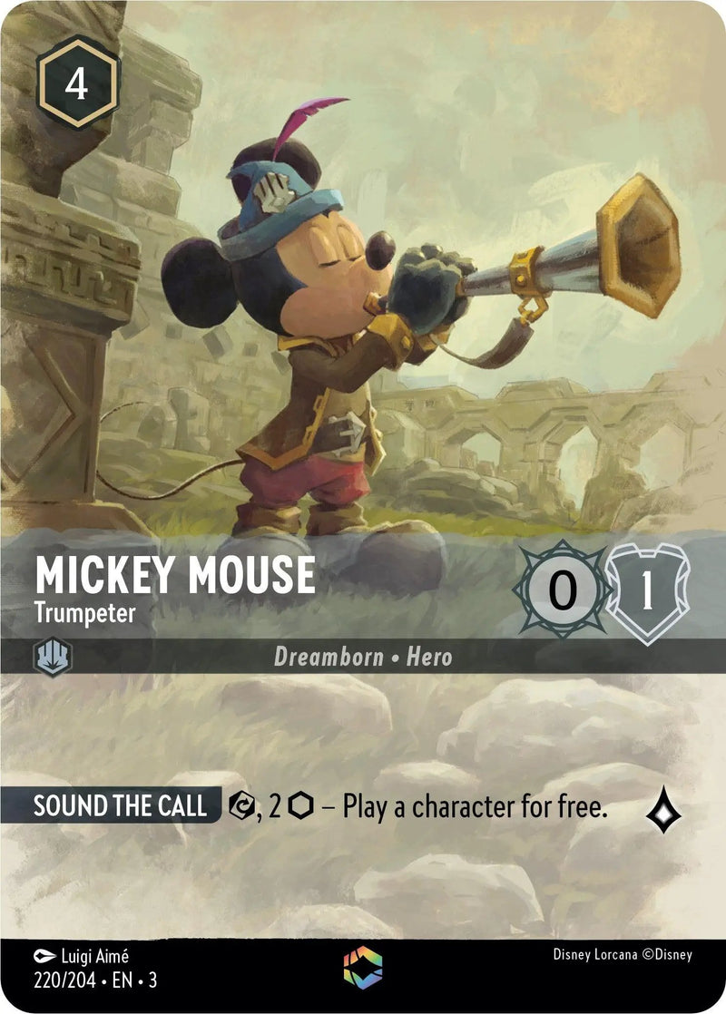 Mickey Mouse - Trumpeter (Enchanted) (220/204) - Into the Inklands Holofoil