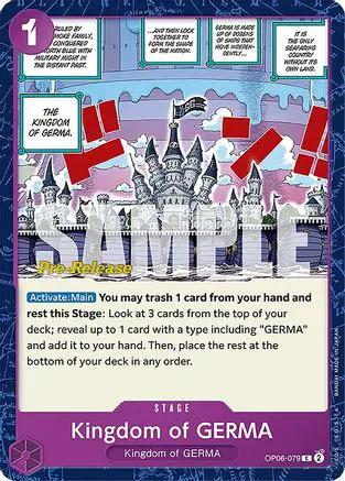 Kingdom of GERMA (OP06-079) - Wings of the Captain Pre-Release Cards