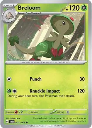 Breloom 007/162 - SV05 Temporal Forces Reverse Holofoil