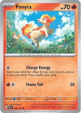Ponyta 026/162 - SV05 Temporal Forces Reverse Holofoil