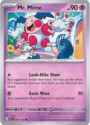 Mr. Mime 063/162 - SV05 Temporal Forces Reverse Holofoil