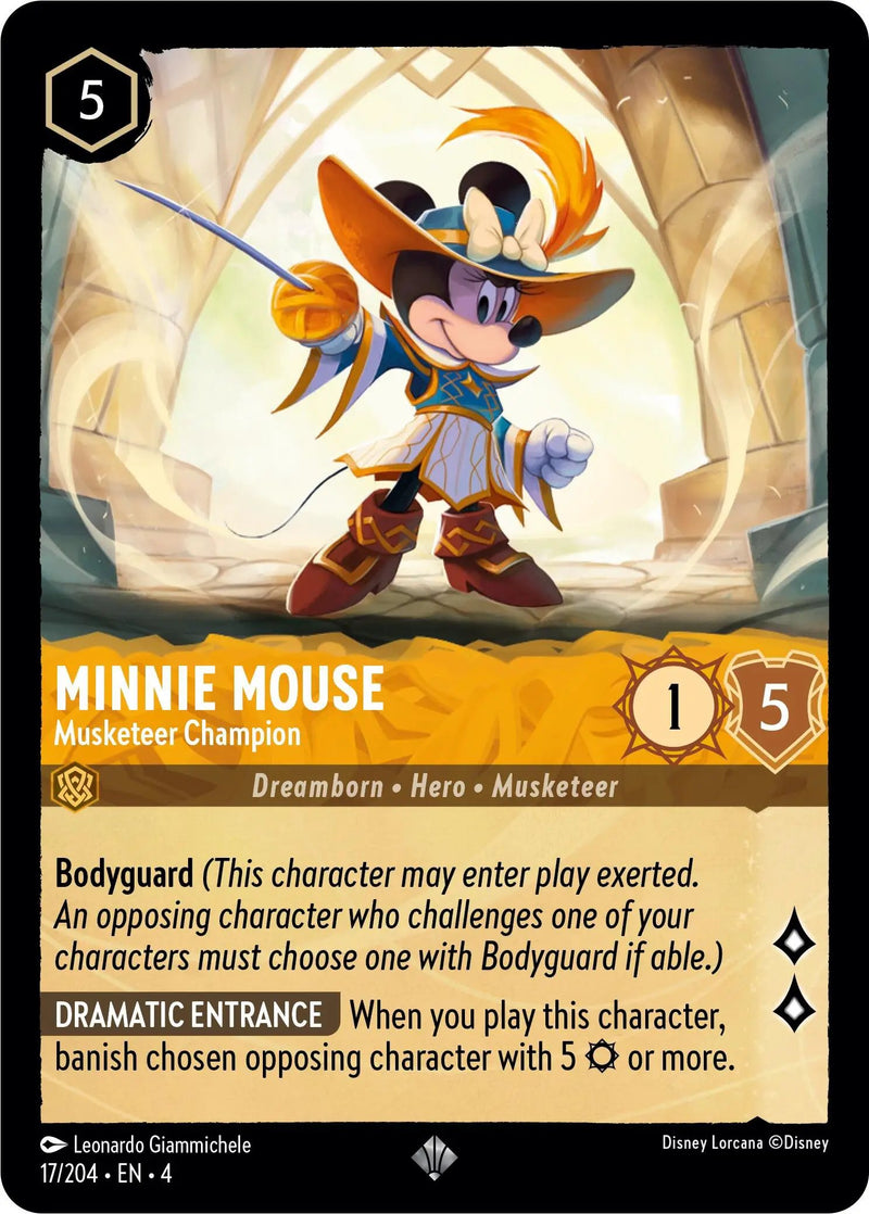 Minnie Mouse - Musketeer Champion (17/204) - Ursulas Return Cold Foil