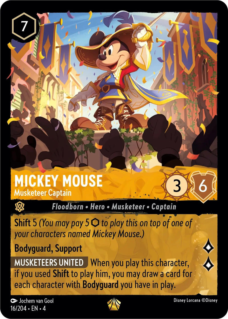 Mickey Mouse - Musketeer Captain (16/204) - Ursulas Return Cold Foil