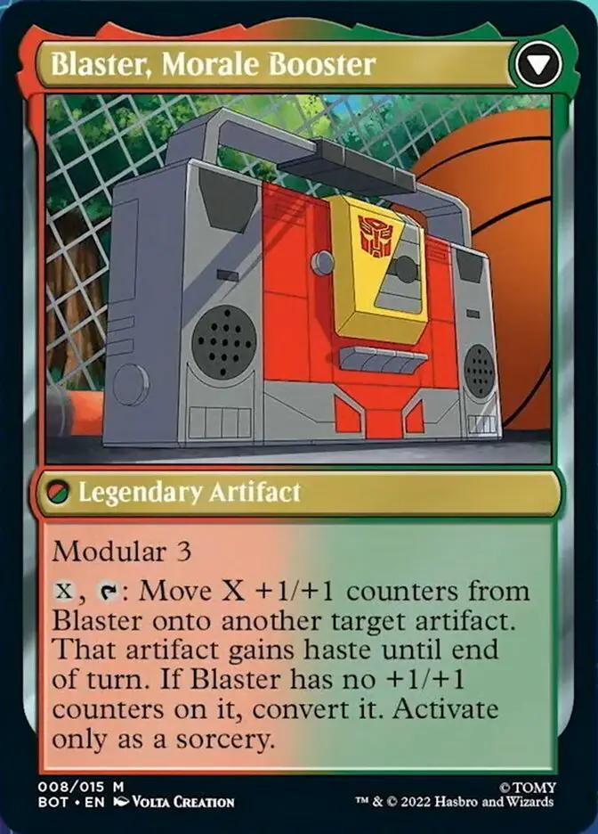 Blaster, Combat DJ // Blaster, Morale Booster (BOT-008) - Transformers: (convertdfc) Foil