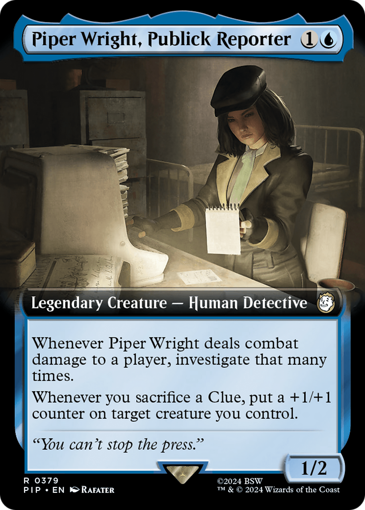 Piper Wright, Publick Reporter (PIP-379) - Fallout: (Extended Art)