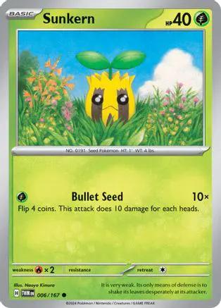 Sunkern 006/167 - SV06 Twilight Masquerade Reverse Holofoil