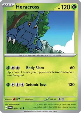 Heracross 008/167 - SV06 Twilight Masquerade Reverse Holofoil