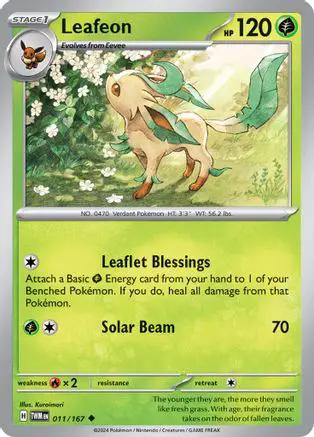 Leafeon 011/167 - SV06 Twilight Masquerade Reverse Holofoil