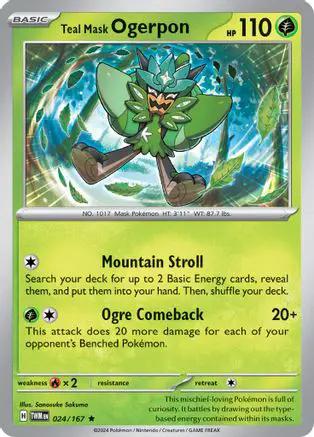 Teal Mask Ogerpon 024/167 - SV06 Twilight Masquerade Reverse Holofoil