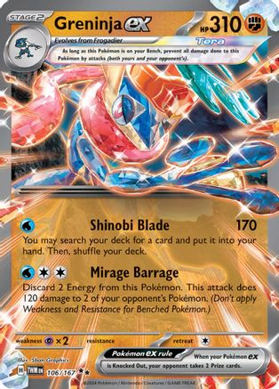 Greninja ex 106/167 - SV06 Twilight Masquerade Holofoil
