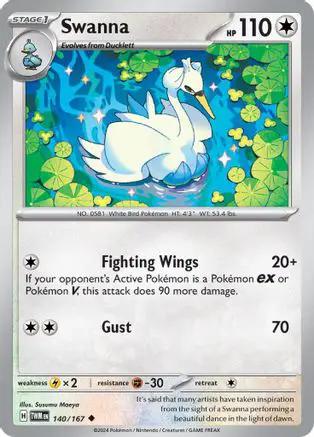 Swanna 140/167 - SV06 Twilight Masquerade Reverse Holofoil