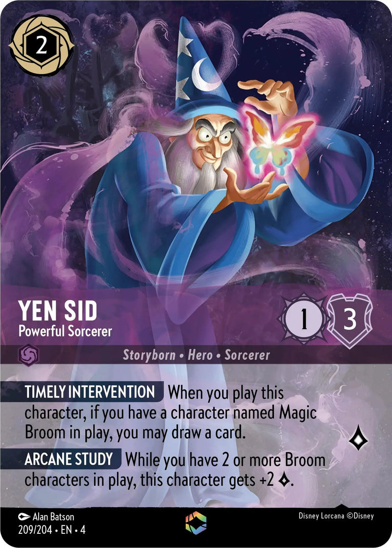 Yen Sid - Powerful Sorcerer (Enchanted) (209/204) - Ursulas Return Holofoil