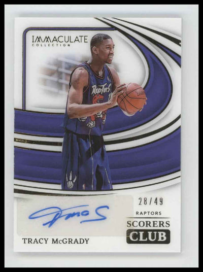 2023-24 Panini Immaculate Collection Scorers Tracy McGrady #/49 Auto #SCS-TMG