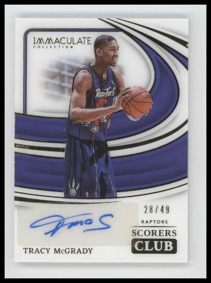 2023-24 Panini Immaculate Collection Scorers Tracy McGrady #/49 Auto #SCS-TMG