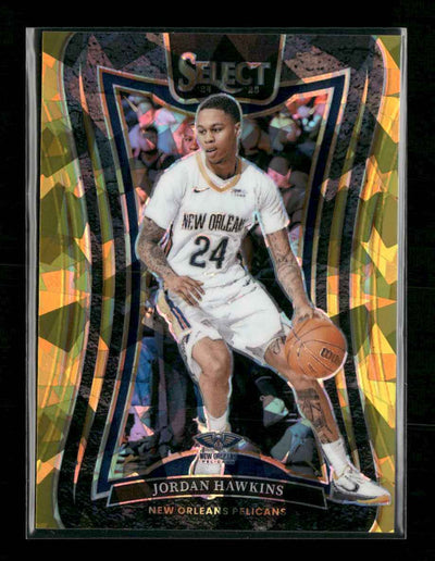 2024-25 Panini Select Gold Cracked Ice Prizm Jordan Hawkins #/10 #348