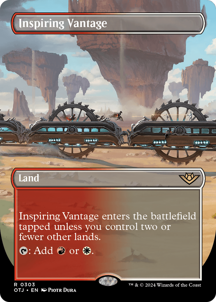 Inspiring Vantage (OTJ-303) - Outlaws of Thunder Junction (Borderless) Foil