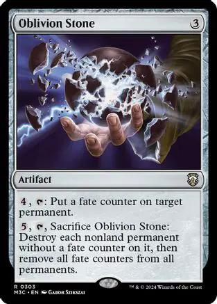 Oblivion Stone (Ripple Foil) (M3C-303) - Modern Horizons 3 Commander Foil