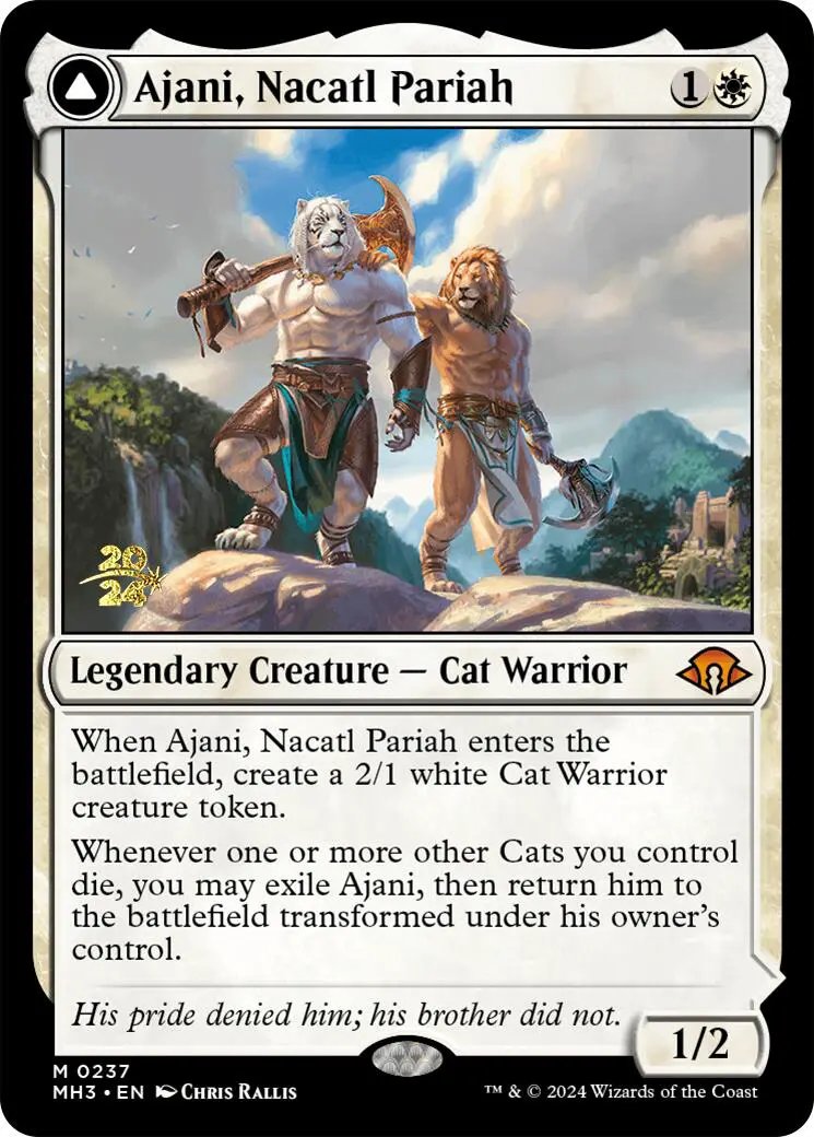 Ajani, Nacatl Pariah // Ajani, Nacatl Avenger (PRE-237) - Modern Horizons 3 Promos Foil