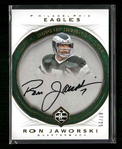 2017 Panini Limited Ring of Honor Autographs Ron Jaworski #/25 Auto #RHA-RJ